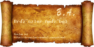 Brüszler Amábel névjegykártya